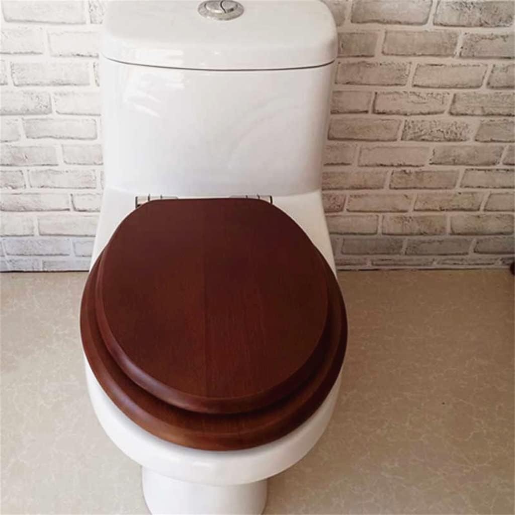 Universal Slow-close Toilet Seats,solid Wood O Shaped Type Cover,ordinary Buffer Lid