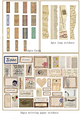 Vintage Scrapbooking Diy Stickers Pack, Decorative Antique Retro Natural Collection, Diary Journal Embellishment Supplies Washi Paper Sticker For Craft (Retro Field（Zhishangfuyou）) #TOP2
