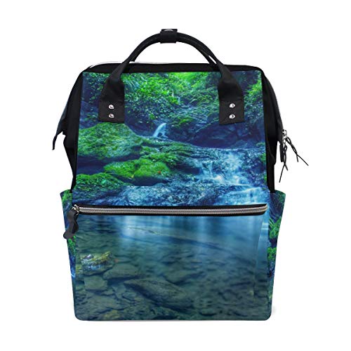 zaino da viaggio in tela con paesaggio giapponese