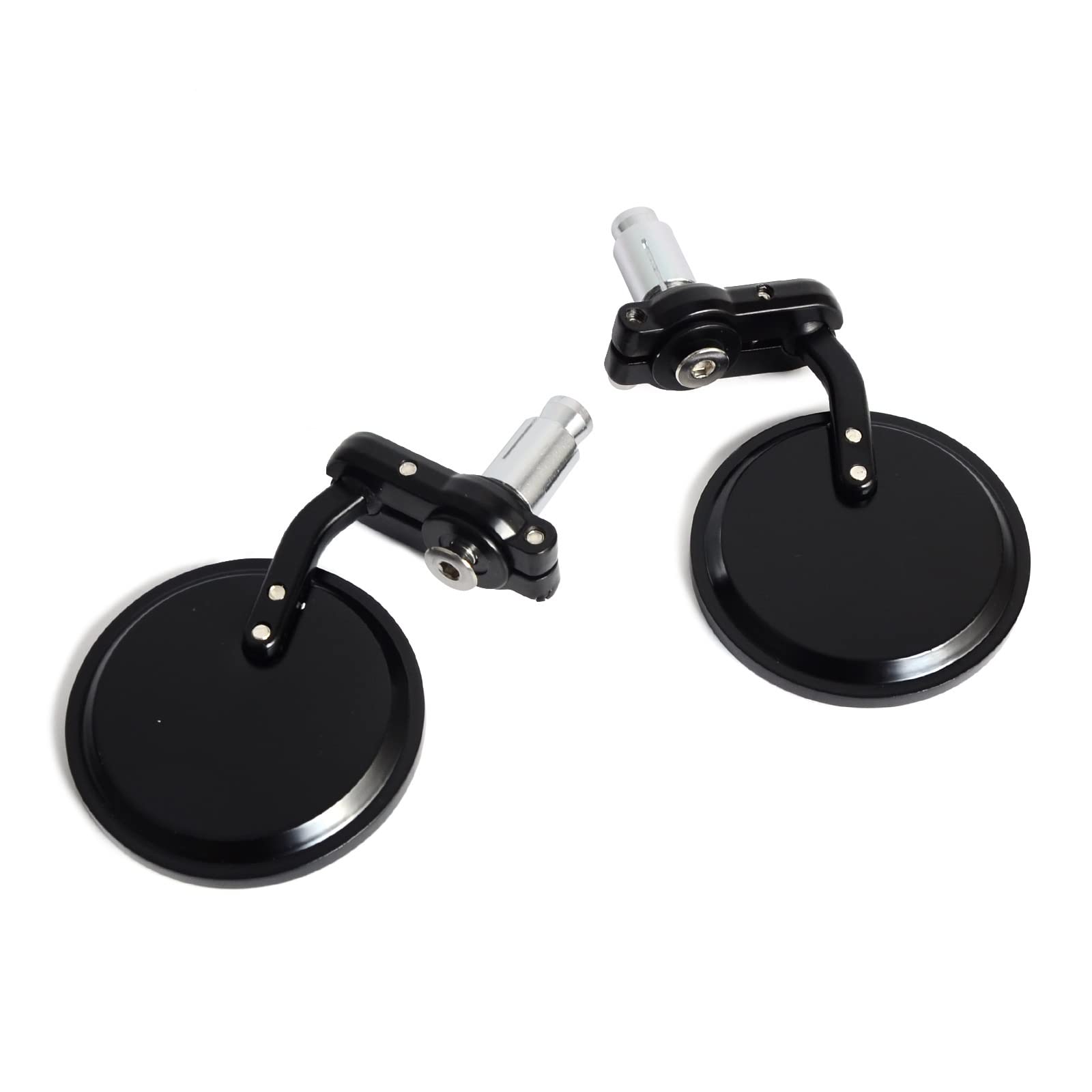 Rétroviseurs Moto 1 Ensemble Rétroviseur Vélo Moto Guidon Réglable Vélo Équitation Rond Ellipse Miroir pour Suzuki pour pour Kawasaki Rétroviseurs Latéraux de Moto