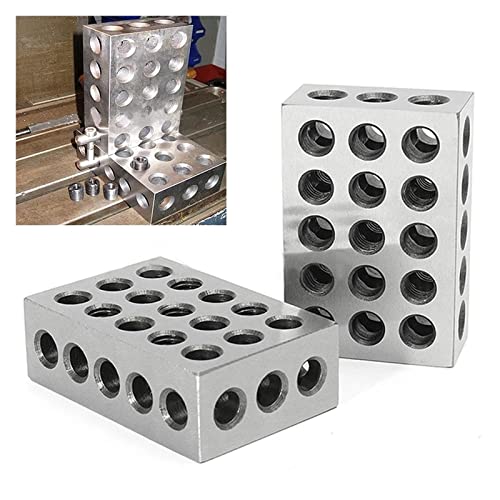 2 szt. Stal hartowana 1 3 "25 50 75 mm Bloki Precyzyjne narzędzie dla mechanika z 23 otworami(1-2-3 Inch-wrench)