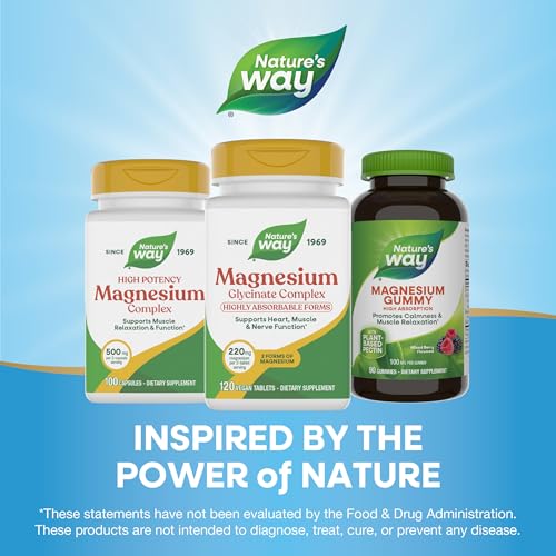 Nature's Way Magnesium Glycinate Complex Tablets, 220 mg per Serving, 120ct - image 7