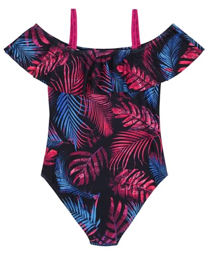 Calvin Klein Girls' One-Piece and Two-Piece Bikini Swimsuits with UPF 50+ Sun Protection, Quick Drying Bathing Suit2