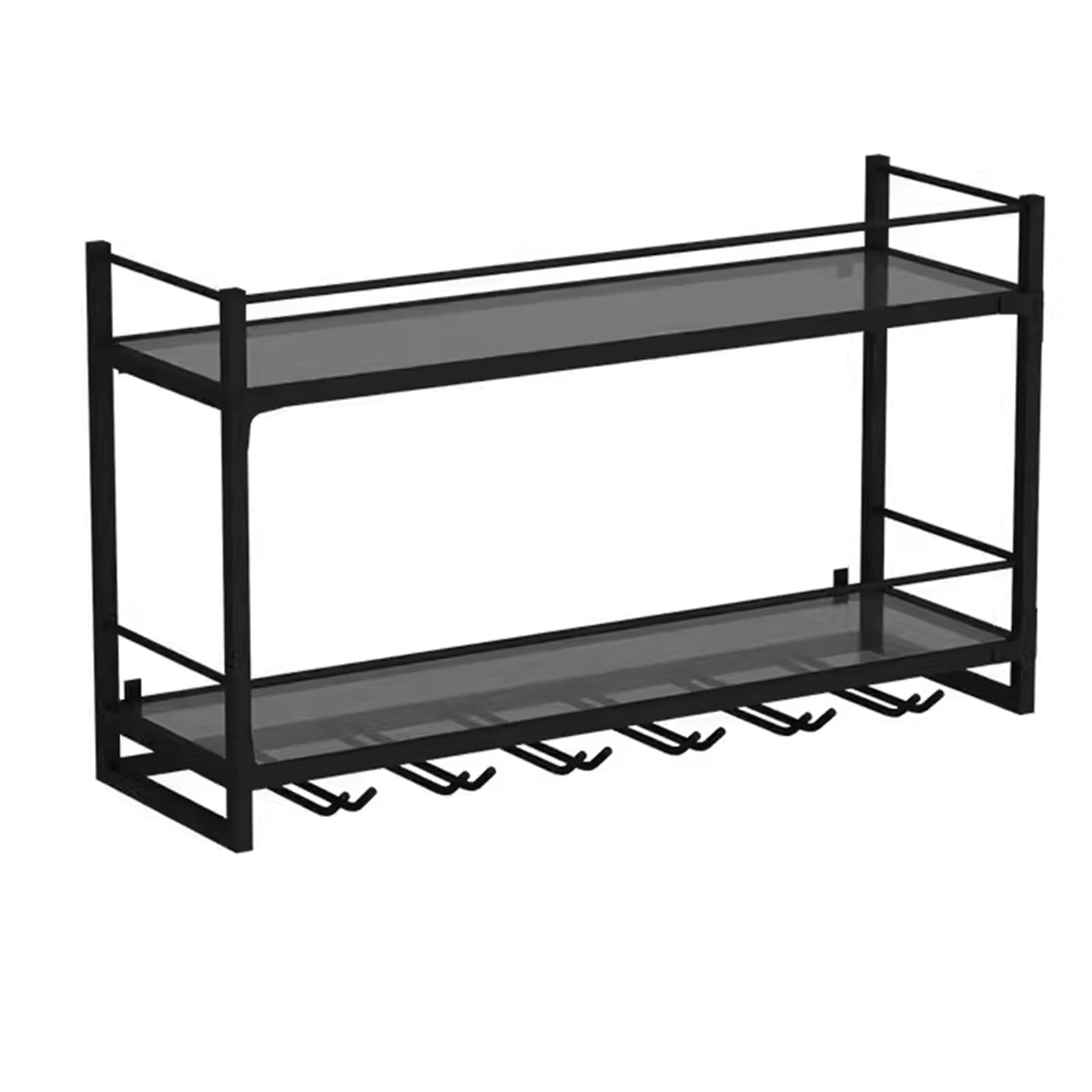 Botellero Vino Pared Industrial Botellero de Hierro, Botellero Vintage Simple de Pared, Botellero Pared Negro con Soporte para Copas de Vino y Luz Led(100 * 25 * 58cm)