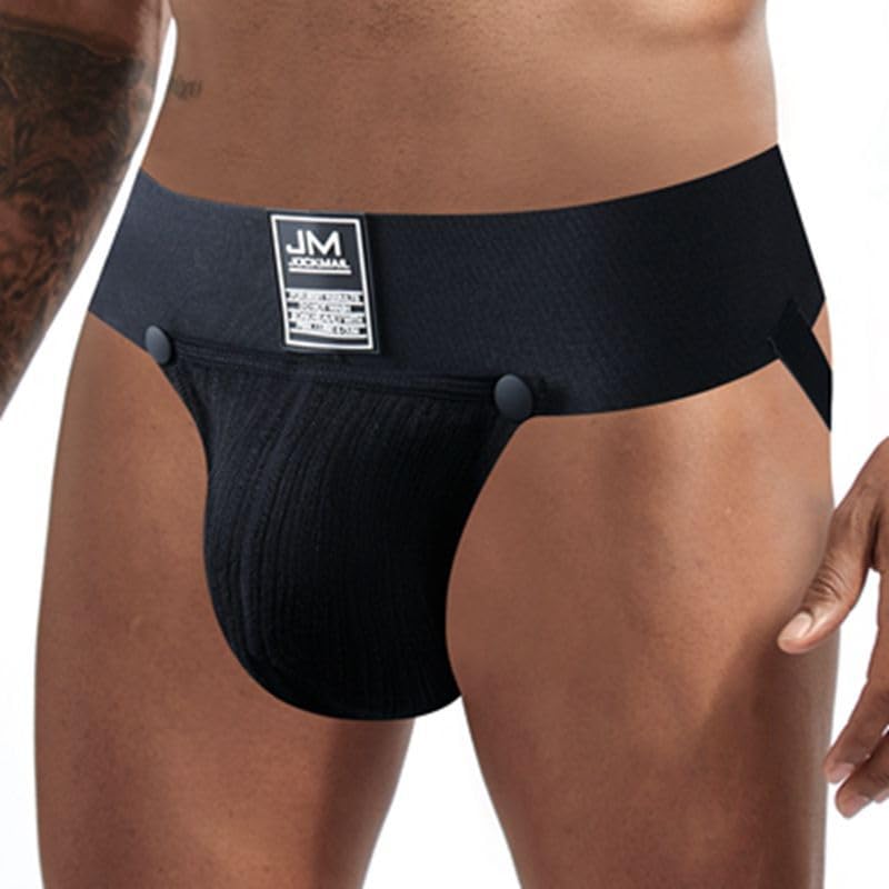 JOCKMAIL Mens Thongs Jock Strap Removable Pouch Thongs and G Strings Breathable Thermal Underwear Briefs4