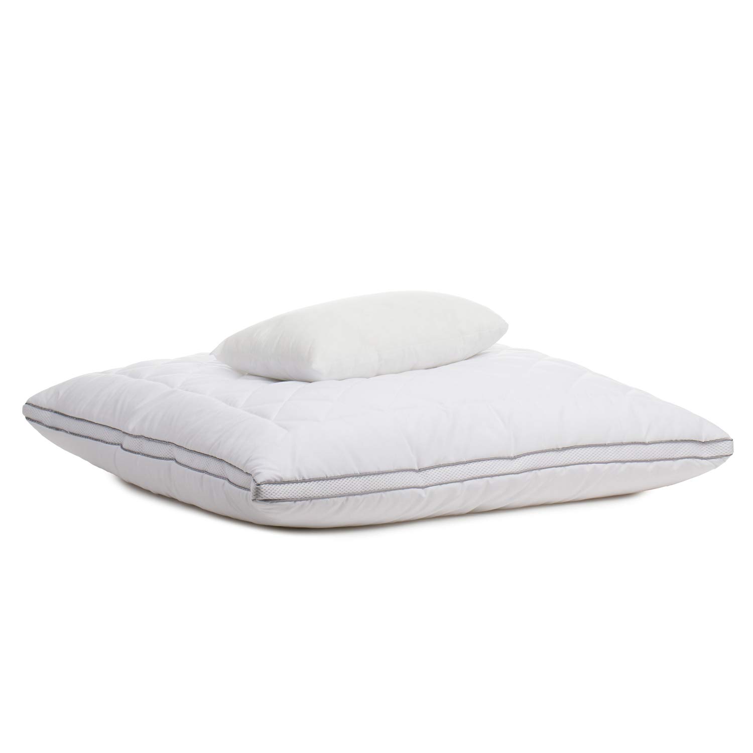Gözze - Cuscino con Imbottitura di 300 g e Fascia di Aerazione, Include Custodia per il Trasporto, 100% Poliestere, 80 x 80 cm - Bianco