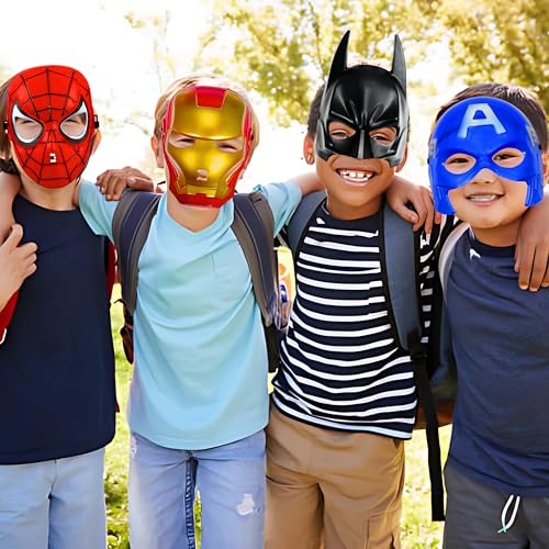 Image of Wanna Party Superhero Mask for Kids-Set of 4 Super hero for Pretend Play Role Pay, Cosplay Costume Mask for Kids