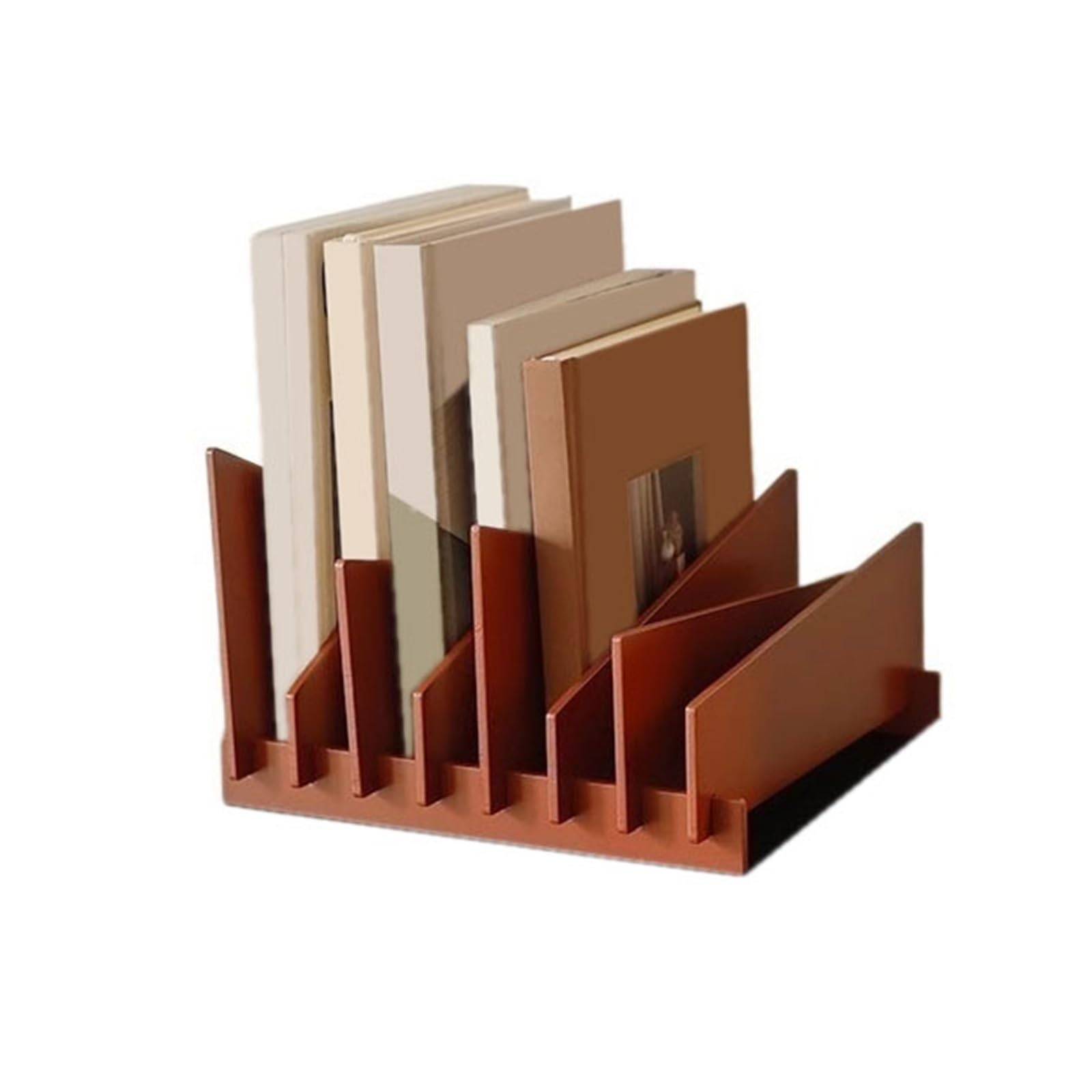 V2t9R4m7 Album Holder Desktop Irregular Creative Design Record Rack Wooden Bookends CD Albums Holder Disc Storage Rack