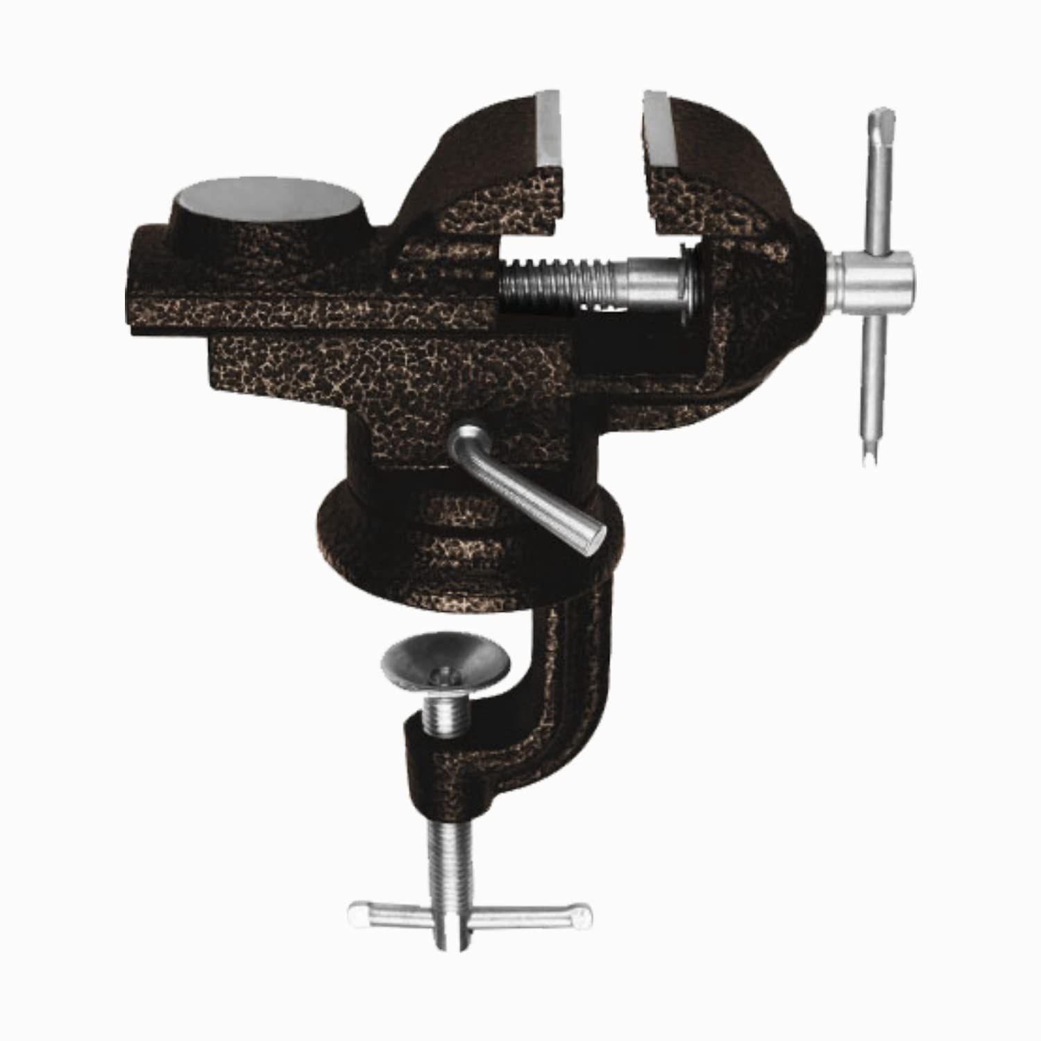 Ebuyerfix Black Wokin 50Mm Mini Baby Bench Vise, Bench Vise For Woodworking, Cutting Conduit, Drilling, Metalworking,