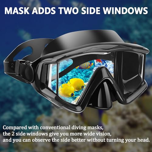 Diving mask Anti-Fog Swimming Snorkel mask Suitable for Adults Scuba Dive Swim Snorkeling Goggles Masks