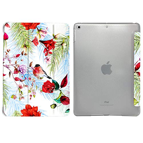 Image of DuraSafe Cases for iPad 9.7 Inch 6th Gen / 5th Gen [iPad 6 iPad 5 ] A1893 A1822 A1954 MRJN2HN /A MR7G2HN /A Lightweight Smart Adjustable Stand Feature Printed Sleek Design Flip Case - Birds Flowers