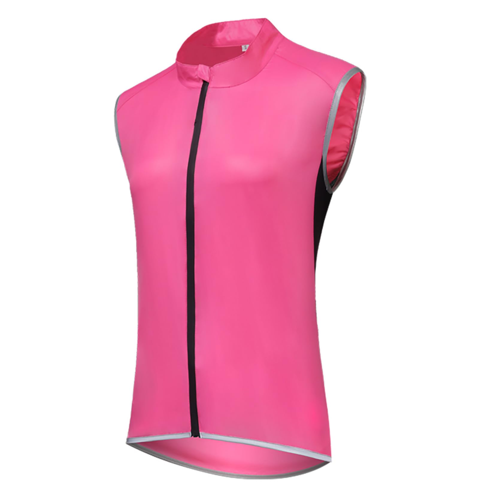 Modryer Women's Pink Cycling Gilets Lightweight Hi Vis Reflective Running Tops Sleeveless Cycling Vest Mtb Road Bicycle Biking Tops Windproof Softshell Jacket,-M
