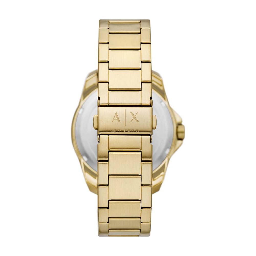Armani Exchange Relojes para Hombre, Movimiento Fecha trifunción de Cuarzo y Caja de 44 mm con Correa de Acero o Silicona