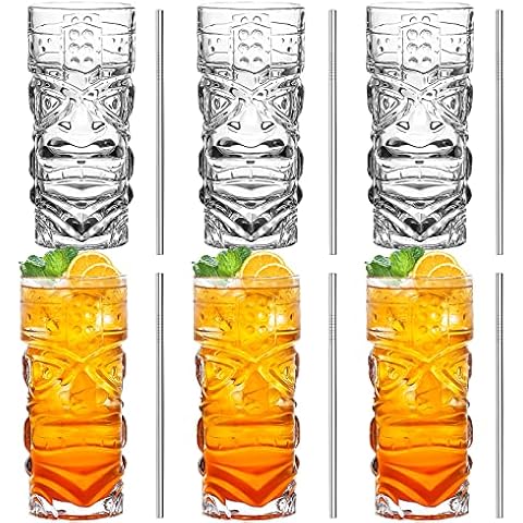INFTYLE 14oz Tiki Cocktail Glasses Set Cover