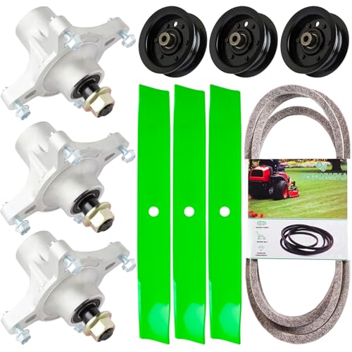 JSXDNWYJ 50 Inch Mower Deck Rebuild Kit - Fits Toro TimeCutter SS5000 Z5000 Z5020 Z5030 Z5035 Z5040 3 Spindles (121-0751)+3 Blades (110-6837-03)+3 Idlers (106-2175)+1 Belt (119-8820)