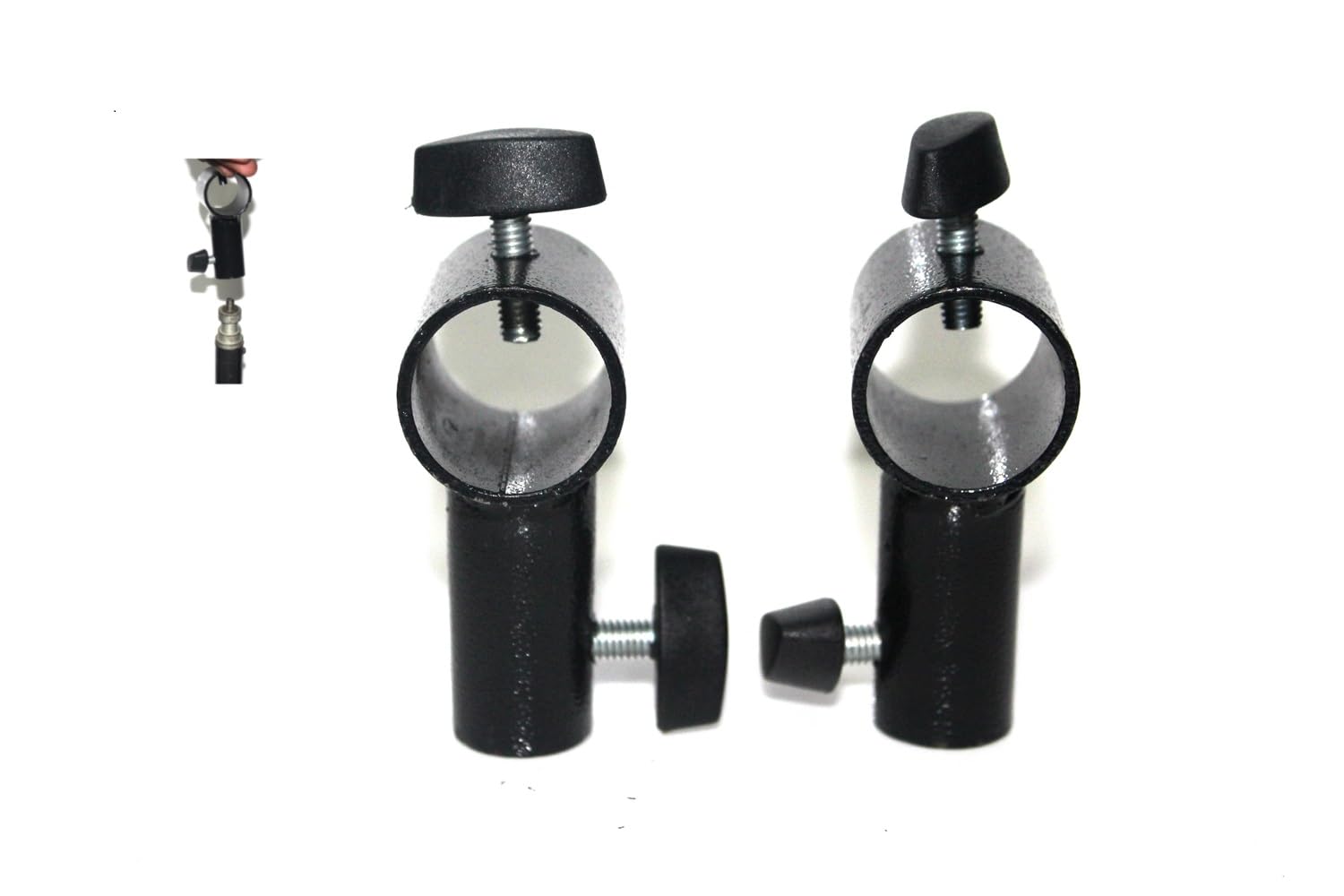 SHOPEE Backdrop Curtain Rod Conversion Adapter Clamp Set Convert The Light Stand Into A Background System Suitable for Paper & Cloth