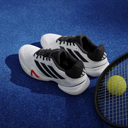 Image of adidas Mens Barricade 14 Tennis Sneakers Shoes - Black, Orange