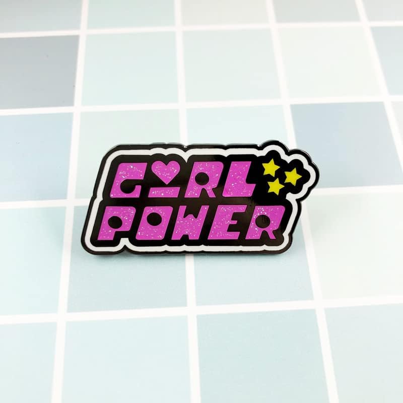 Girl Power Feminist enamel pin metal brooch badge,Creative letter schoolbag accessories decoration brooches badges for backpacks