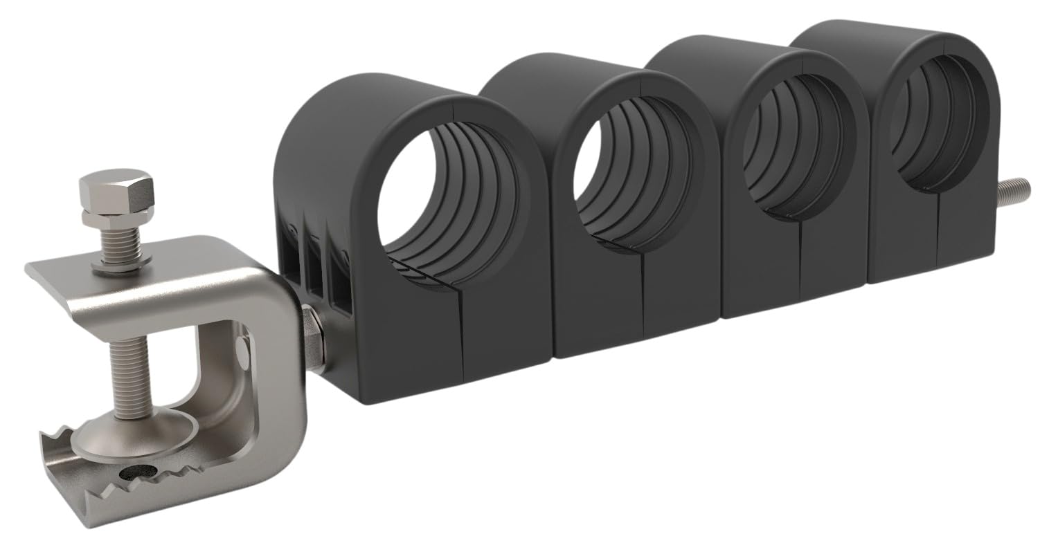 P/N : FSSH-78C-M8-4 ; Dia.27,7–28,2 mm, pince de suspension simple (comprend le matériel et le support d'angle dentaire), quatre pile, trou de montage : M8, (100)