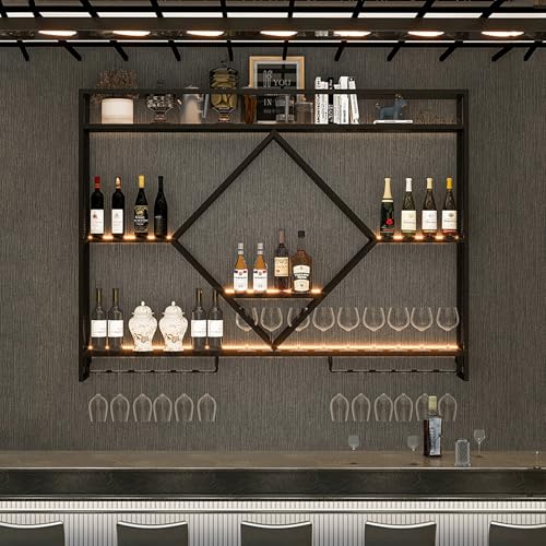 Étagère à vin fixée au mur pour gagner de la place au bar - 2
