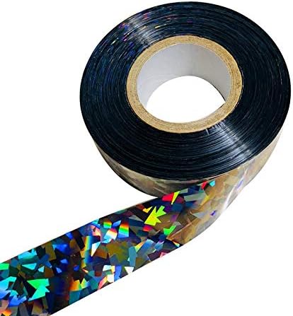 Silver Bird Scaring Reflective Tape, Holographic Ribbon, Ideal for Garden, Patio, Field and Fence - 1'' x 500 Ft (Silver)