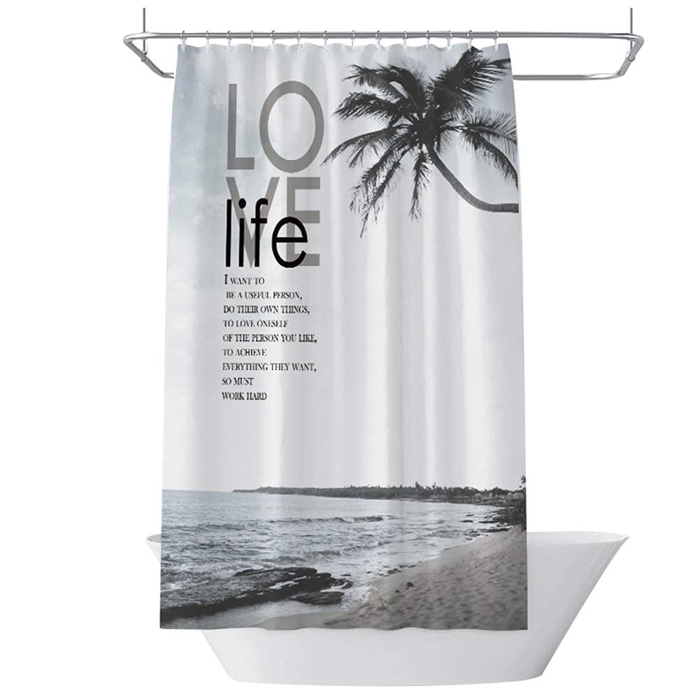 Rideau de douche en polyester épais imperméable extra large pour salle de bain