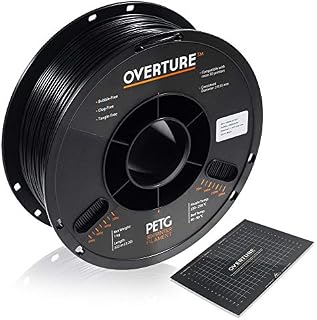 OVERTURE PETG Filament 1.75mm with 3D Build Surface 200 x 200 mm 3D