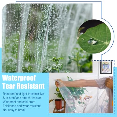 Lona transparente impermeable que aisla plantas y repele el polvo del jardin 5