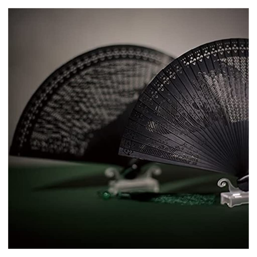 Abanico Plegable Chinese Abanico Japonés Abanico Abanico Plegable De Bambú para Mujer, Estilo Antiguo Japonés, Hueco Tallado, Pequeño, Ventilador Portátil Abanico de Mano(A3)