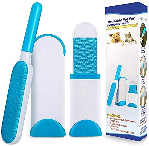 Pets Empire Pet Hair Remover Brush | Dog Hair Removal Products | Fur Remover for Pet Hair & Clothes Lint, Re-Usable Self-Cleaning Base & New Stronger Handle (Blue) (B0D1JTNXFK) Amazon Price History, Amazon Price Tracker