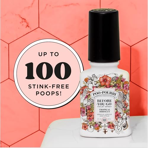 Image of Poo-Pourri Before-You-Go Toilet Spray, Tropical Hibiscus, 2 Fl Oz - Hibiscus, Apricot and Citrus.