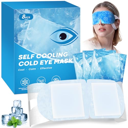 Gel Self Cooling Eye Mask, Instantly Cooling Eye Masks, 16 Pcs Travel Size