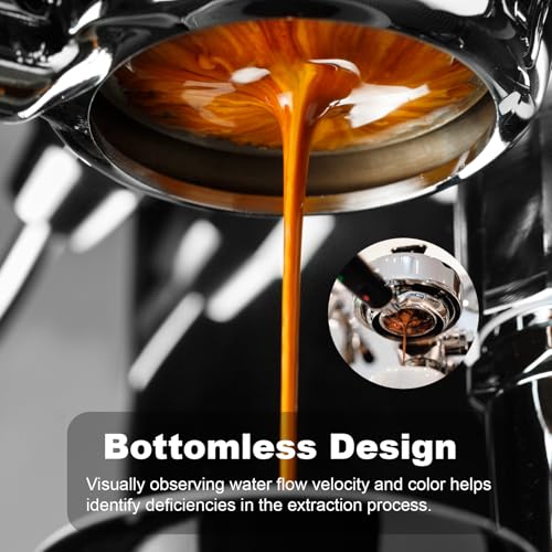 Image of 54mm Bottomless Portafilter for Breville Barista Express 18g Filter Basket Fit Breville 54mm Espresso Machines (BES870XL 880BSS 878BSS 840XL 500BSS 450BSS Duo Temp Pro) Black Portafilter