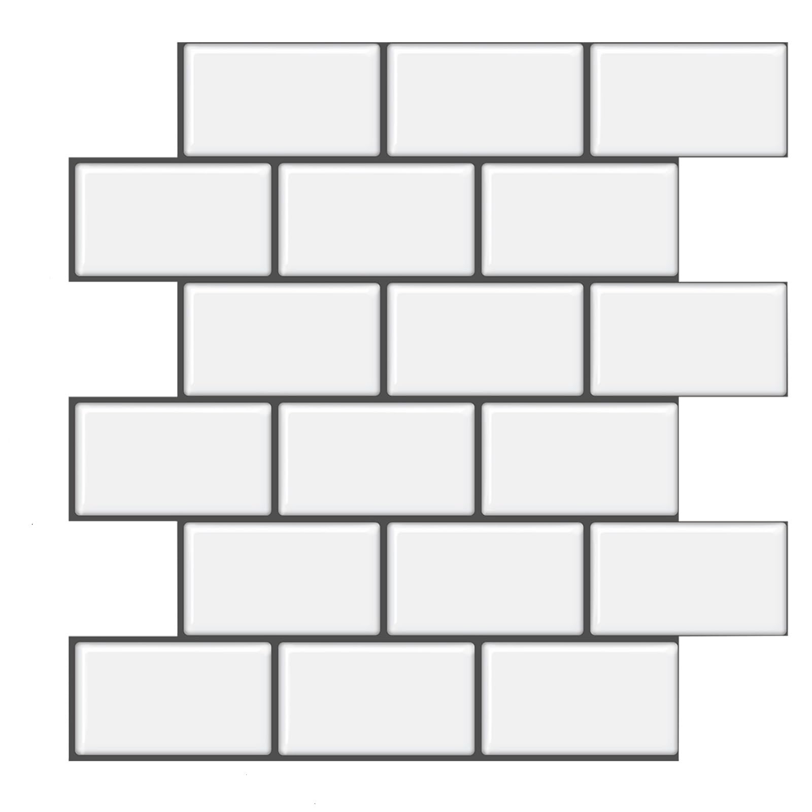 Stick On Tiles 5pcs Subway Design Wall Tile Sticker Peel and Stick Thicker Backsplash 3DWallpaper on for Kitchen RV Room Decor(Color 4)