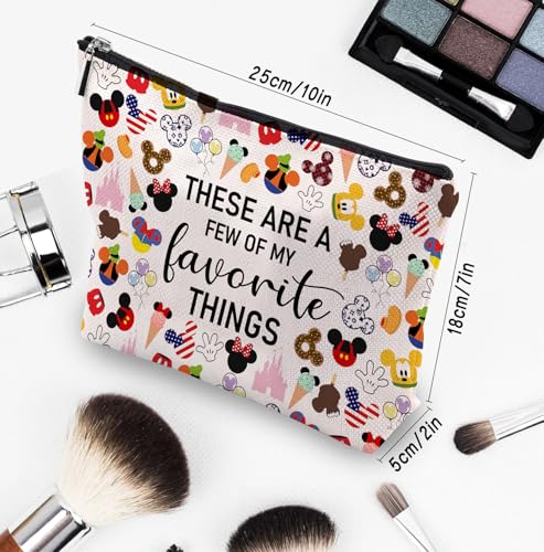Vacation Trip Gift Fairytale Fans Makeup Cosmetic Bag Mouse Family Trip Snacks Makeup Bag Magic Kingdom Gift Mouse Favorite Things Zipper Pouch2