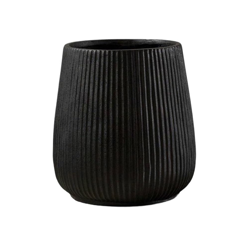 L8p2B5s7 Garden Pots Magnesium Clay Flower Pot with Stripes Planter for Bedroom Balcony Garden