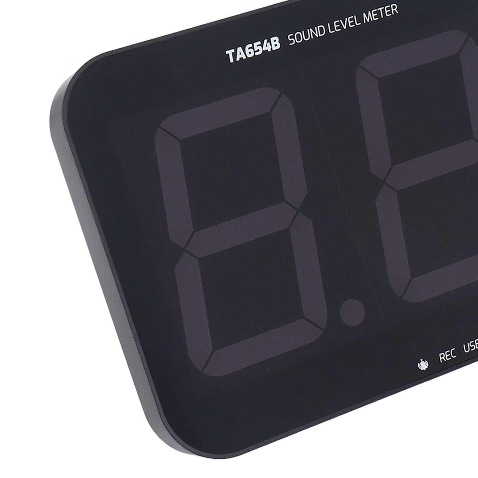 13in Großer LED Digitaler Schallpegelmesser 30dB-130dB Dezibel Messer DC5V 1A Micro USB Digital Dezibel Messgerät mit Alarm, dB Messgerät für Klassen Zimmer Studio Home Factory