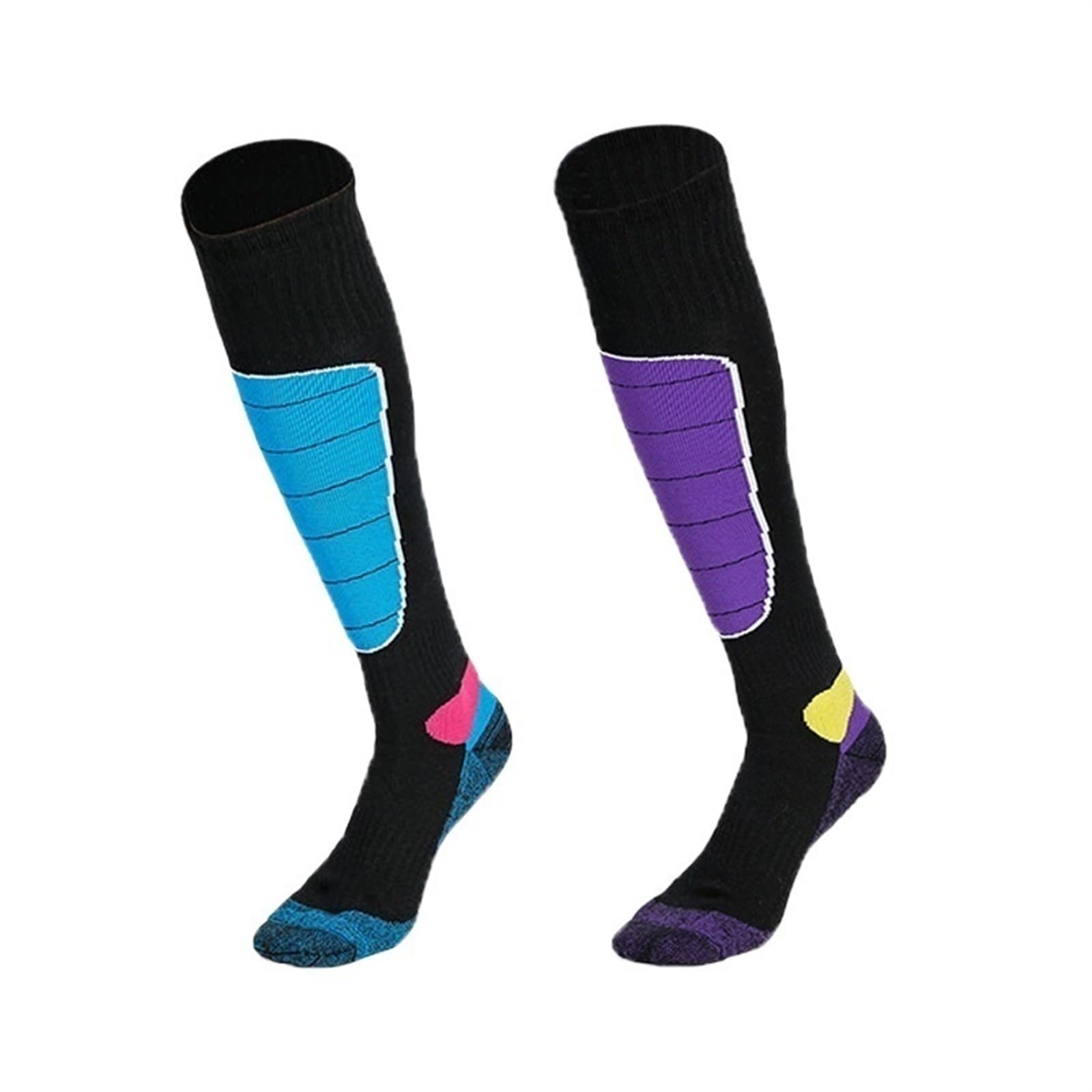 Calzini da Sci in Lana for Uomo Donna Lunghi a Compressione Calda Ciclismo Invernali Alti al Ginocchio Sportivi Snowboard