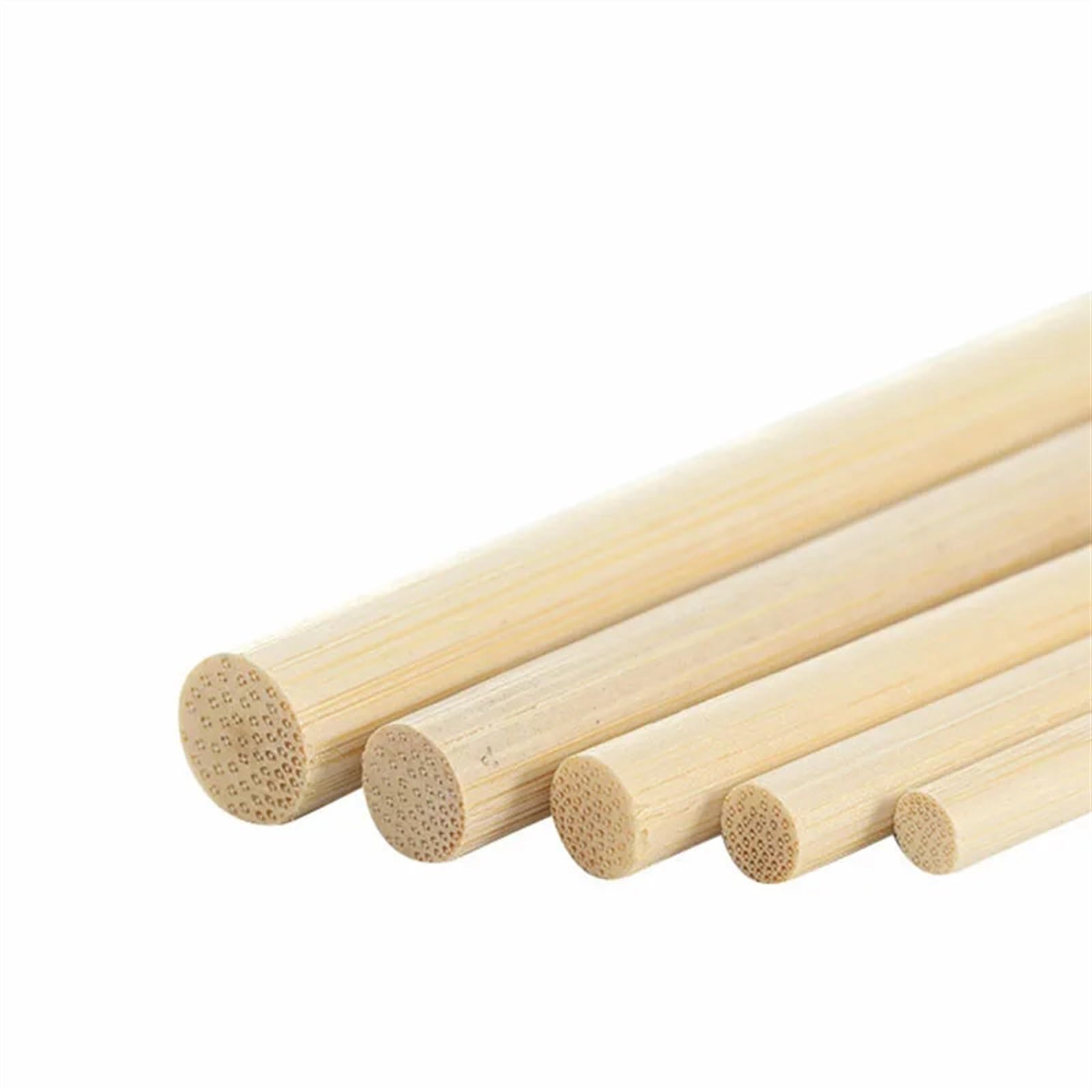 drewniane pręty, Okrągły drewniany patyk 3-8 mm do rękodzieła, jedzenia, lodu(4mmx30cm 30Pcs)