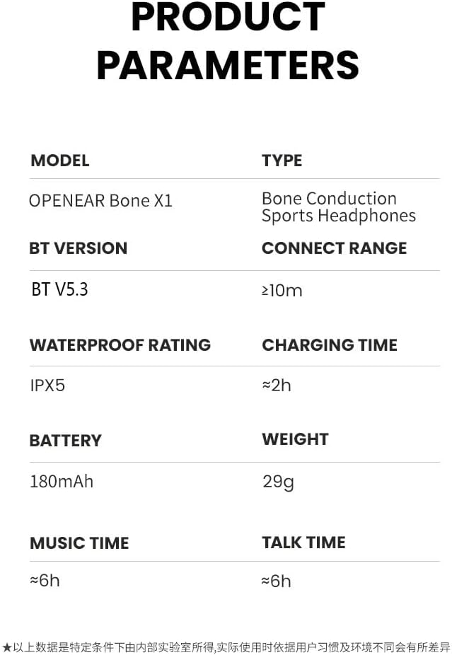 Bone Conduction Headphones, Open Ear Wireless Headphones with Microphone, Bluetooth 5.3, 6 Hours of Use Time, IPX5 and Sweat Resistant Sports Headphones for Outdoor, Workout, Cycling (Blue) - Image 7