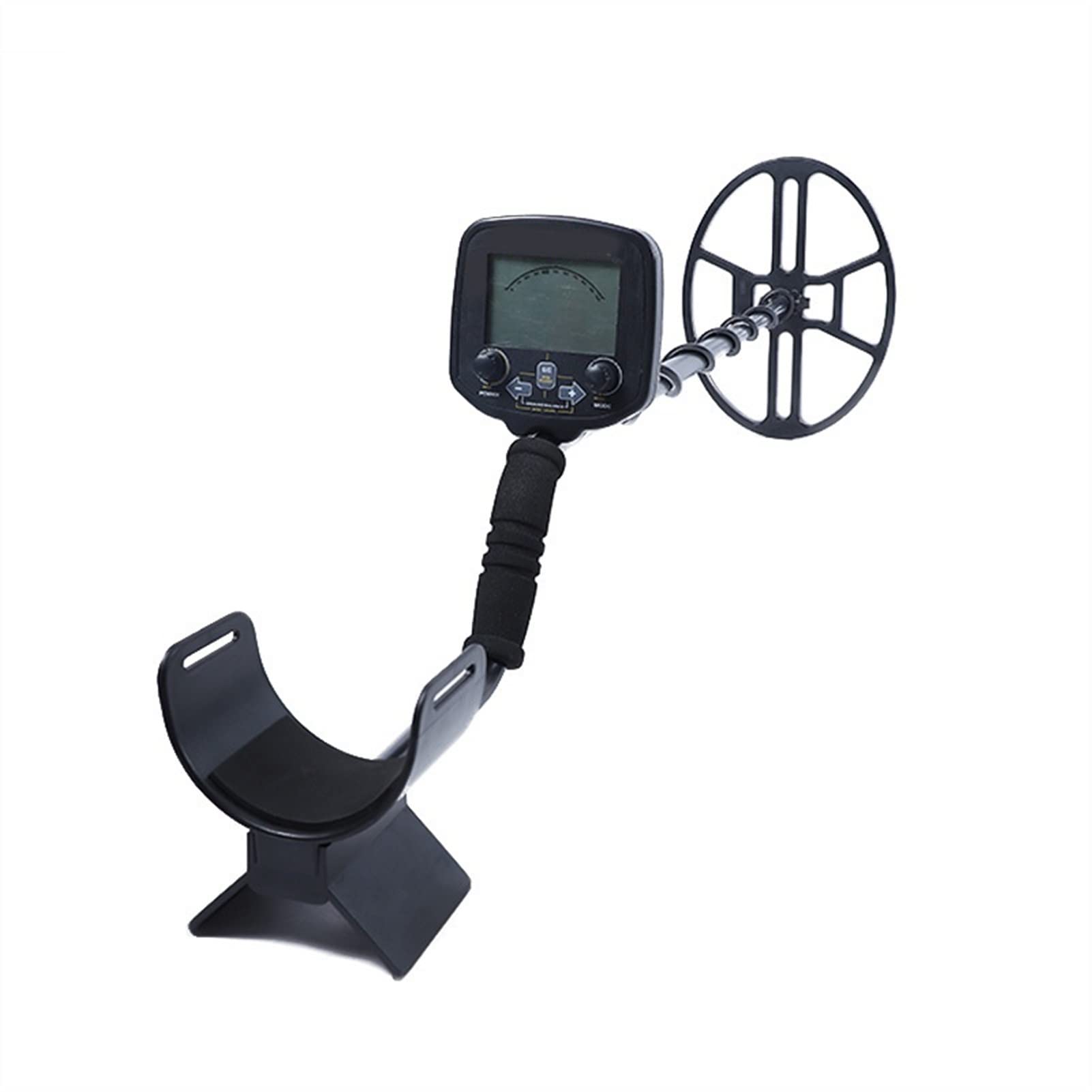Detektor metali podziemny detektor złota wodoodporna metalowa detekcja cewki igły wskaźnik polowania ze skarbami LCD Wyświetl zasilanie 9V Ergonomiczny uchwyt(Yellow Big Coil)