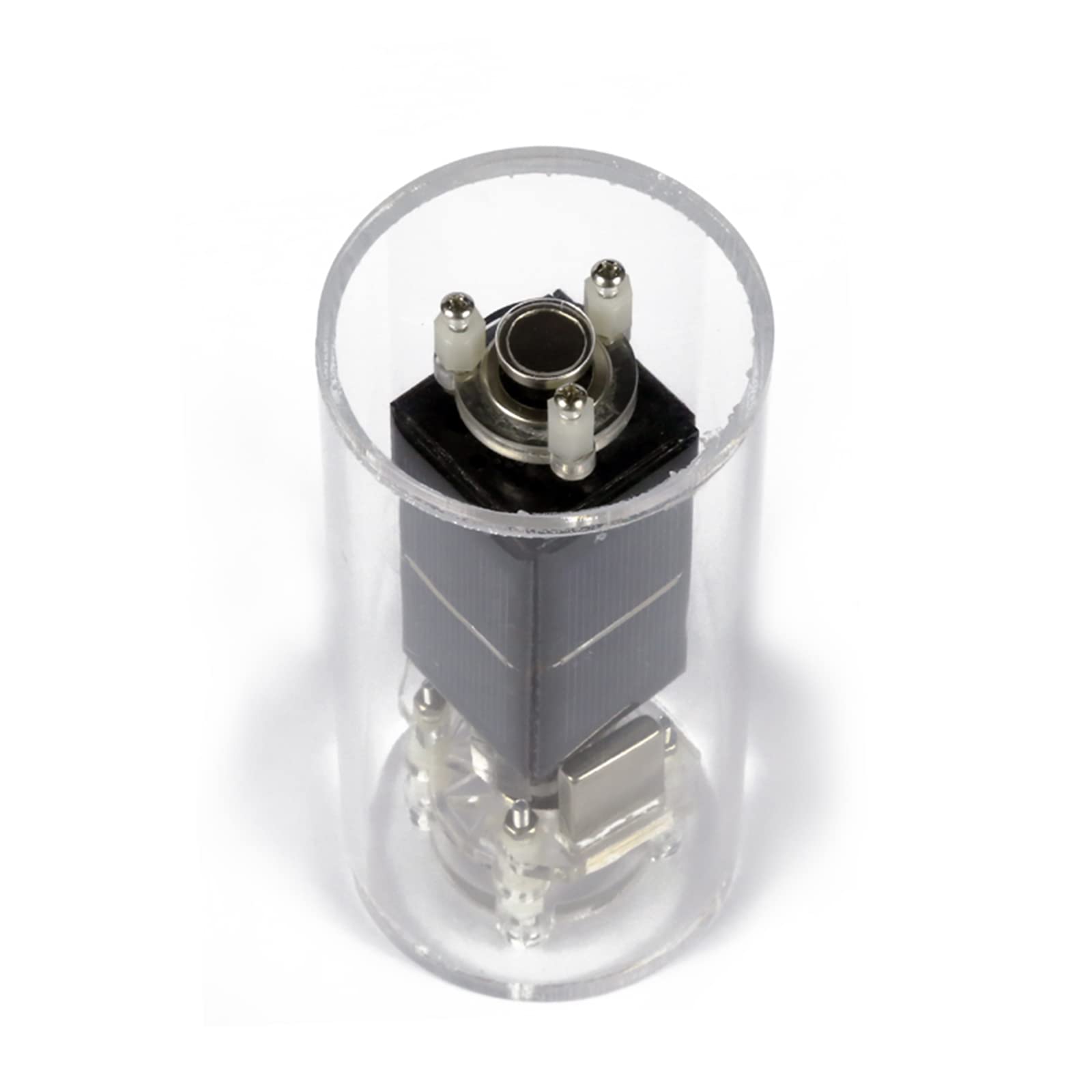CcacHe Motor Solar de levitación magnética Adornos creativos de levitación magnética Regalos científicos (cilíndrico)