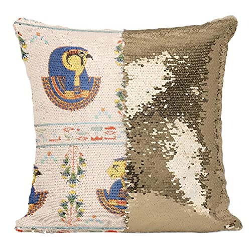 Coussin sequin pharaon pour rompre la monotonie d'un salon moderne