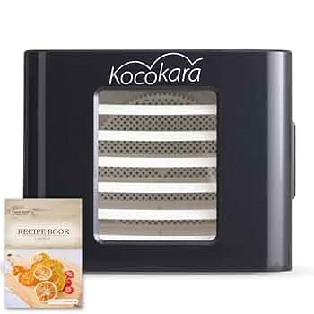 Kocokara フードドライヤー KFD-01 ブラック フードドライヤー 食品乾燥機 野菜乾燥 専用レシピ付 トレイ2枚