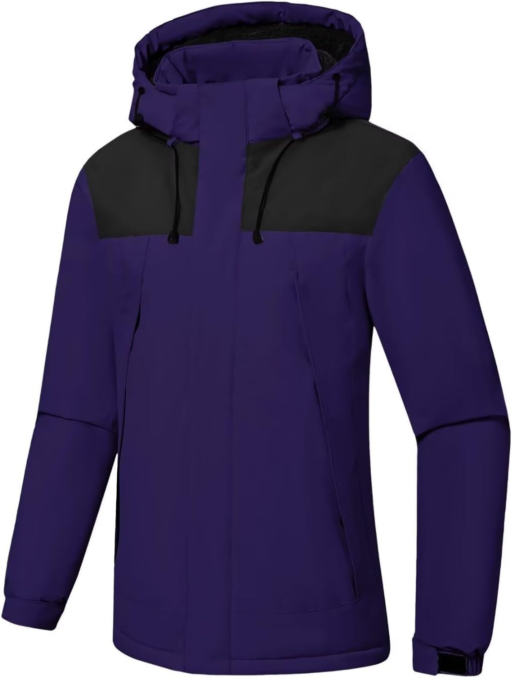 Pdbokew Women's Skiing Jackets Fleece Lining Insulated Jacket Purple XX-Large
