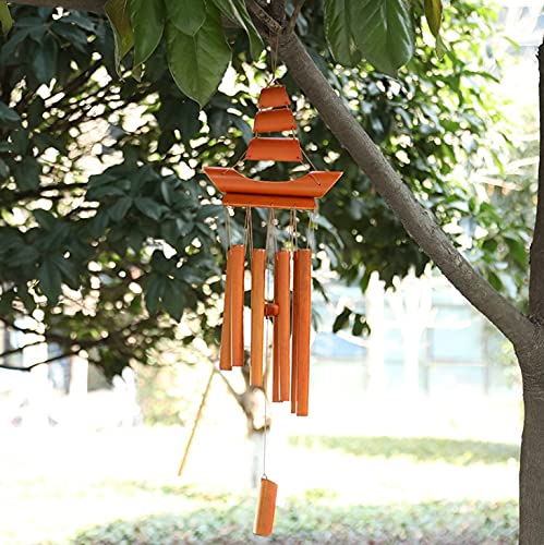 JYDQM Bamboo Wind Chimes Regali commemorativi - Camino a Vento in Legno - Grande Coperta in Legno all'aperto - Chimenti a Vento per Giardino, yark, Patio e Arredamento per la casa (Color : B)