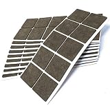 Adsamm® / 100 x feltrini autoadesivi/Marrone / 45x45 mm/Quadrato/piedini per mobili in feltro da 3.5 mm di spessore/pad protettivi per arredi