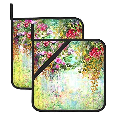 Colorful Floral Heat Resistant Pot Holders Cover