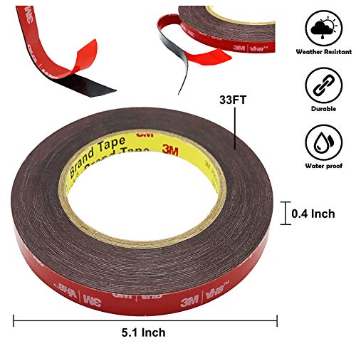 Amazon Com 3m Double Sided Tape Mounting Tape Heavy Duty 3m Vhb Waterproof Foam Tape For Led Strip Lights Car Decor Home Decor Outdoor Decor And Office Decor 33ft X 0 4in Amazon Com 3m Double Sided Tape Mounting Tape Heavy Duty 3m Vhb Waterproof Foam Tape For Led Strip Lights Car Decor Home Decor Outdoor Decor And Office Decor 33ft X 0 4in