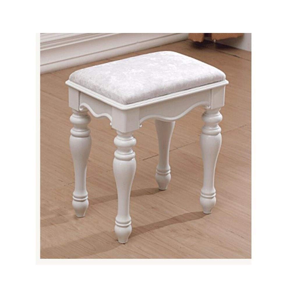 gzz Sgabello da toeletta in tessuto nordico Sgabello da toeletta Sgabello da banco in legno semplice e moderno Sgabello per trucco Sgabello per pianoforte,bianca